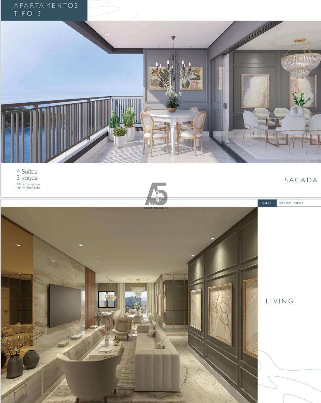 Apartamento à venda, com 4 quartos - A5 Negócios Imobiliários